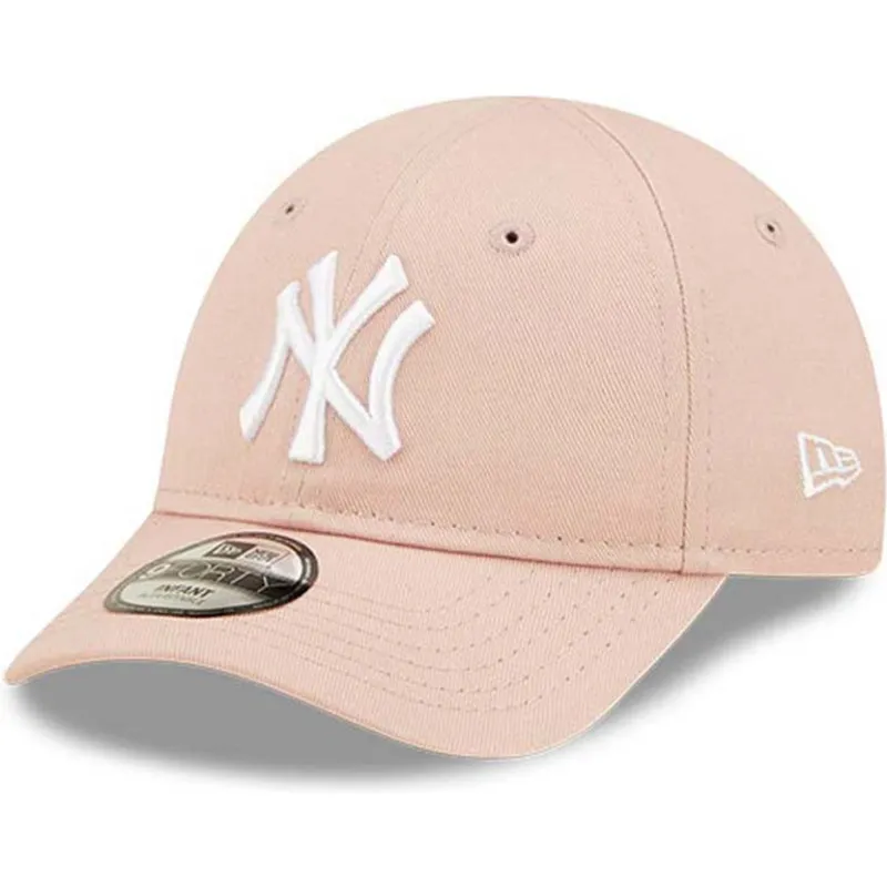 cepice-zaoblena-ruzova-nastavitelny-pasek-pro-deti-pequeno-9forty-league-essential-new-york-yankees-mlb-new-era