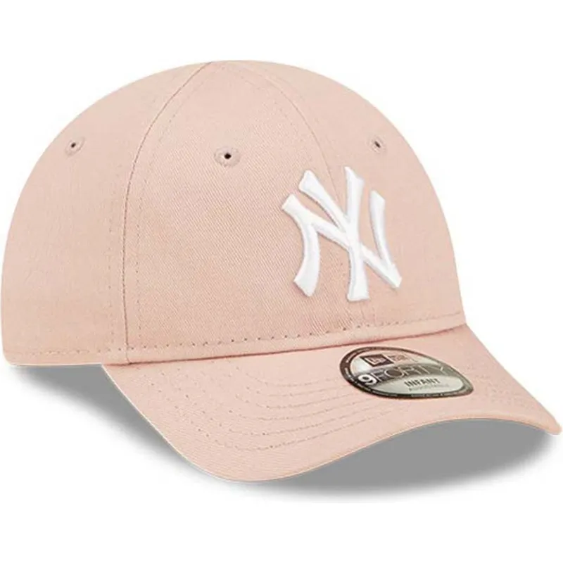 cepice-zaoblena-ruzova-nastavitelny-pasek-pro-deti-pequeno-9forty-league-essential-new-york-yankees-mlb-new-era