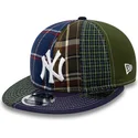 new-era-9fifty-patch-panel-new-york-yankees-mlb-verstellbare-kappe-in-marineblau-und-grun
