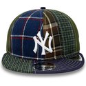 new-era-flat-brim-9fifty-patch-panel-new-york-yankees-mlb-navy-blue-and-green-adjustable-cap