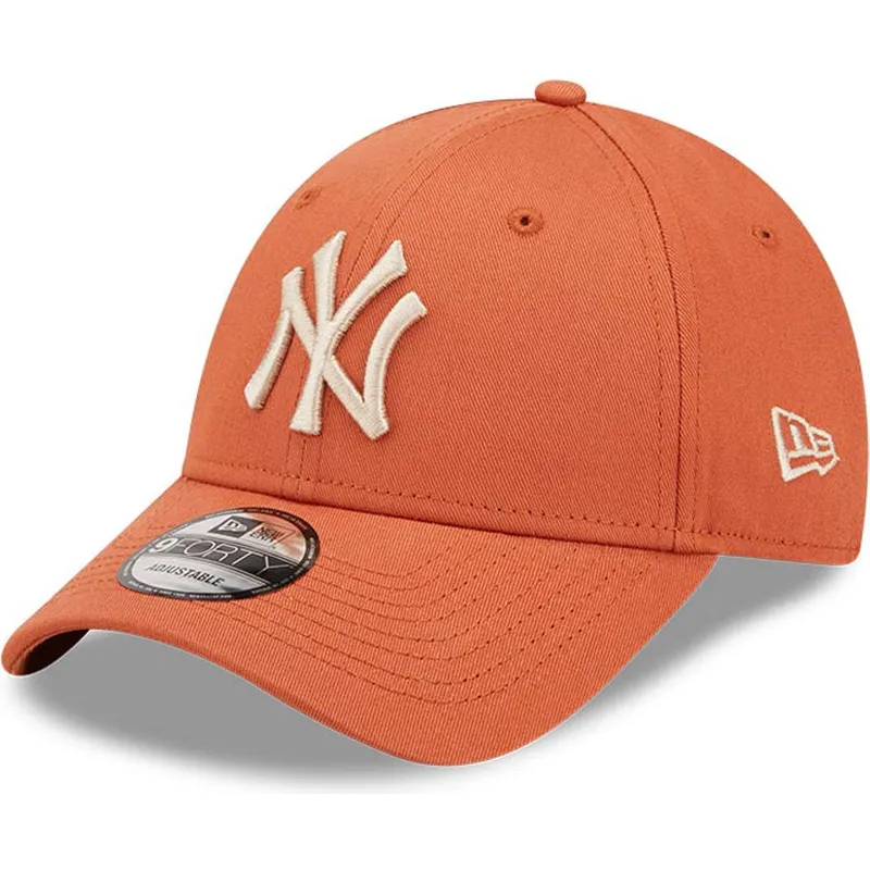 cepice-zaoblena-oranzova-nastavitelny-9forty-league-essential-new-york-yankees-mlb-new-era