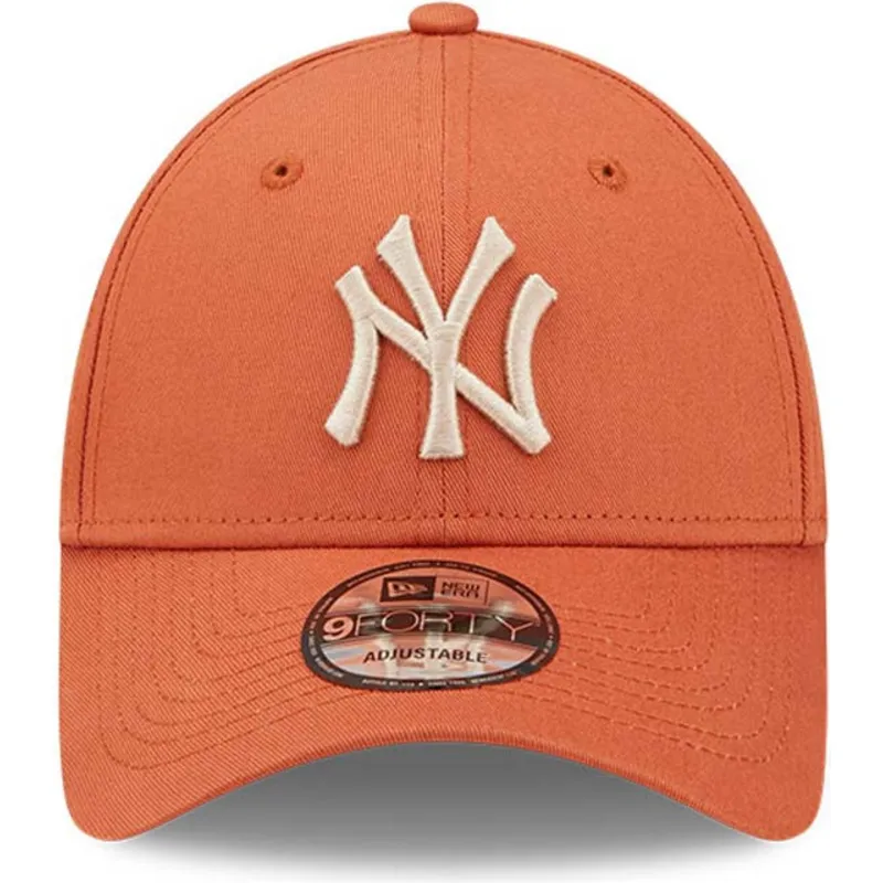 cepice-zaoblena-oranzova-nastavitelny-9forty-league-essential-new-york-yankees-mlb-new-era