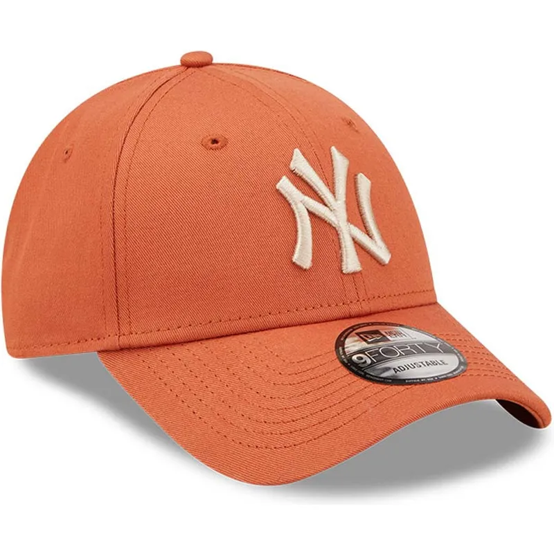 cepice-zaoblena-oranzova-nastavitelny-9forty-league-essential-new-york-yankees-mlb-new-era