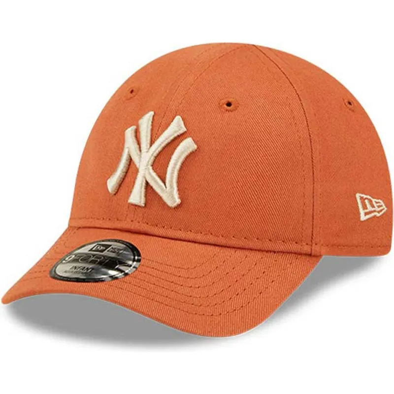 cepice-zaoblena-oranzova-nastavitelny-pro-deti-9forty-league-essential-new-york-yankees-mlb-new-era