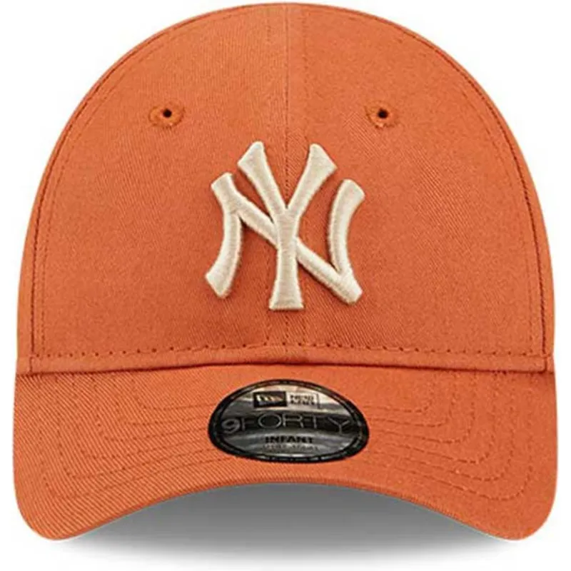 cepice-zaoblena-oranzova-nastavitelny-pro-deti-9forty-league-essential-new-york-yankees-mlb-new-era