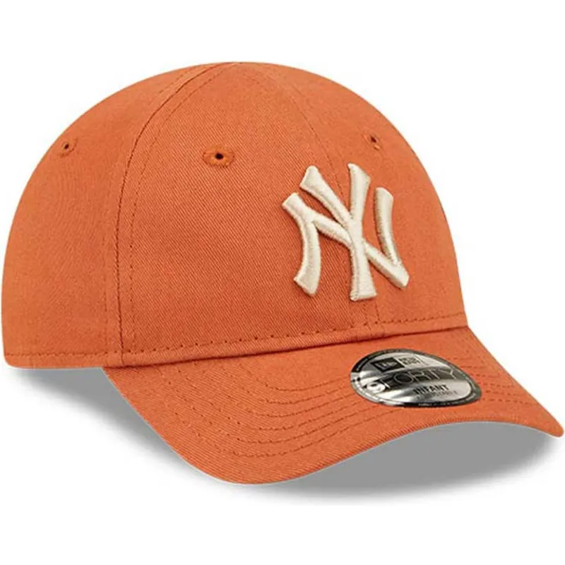 cepice-zaoblena-oranzova-nastavitelny-pro-deti-9forty-league-essential-new-york-yankees-mlb-new-era