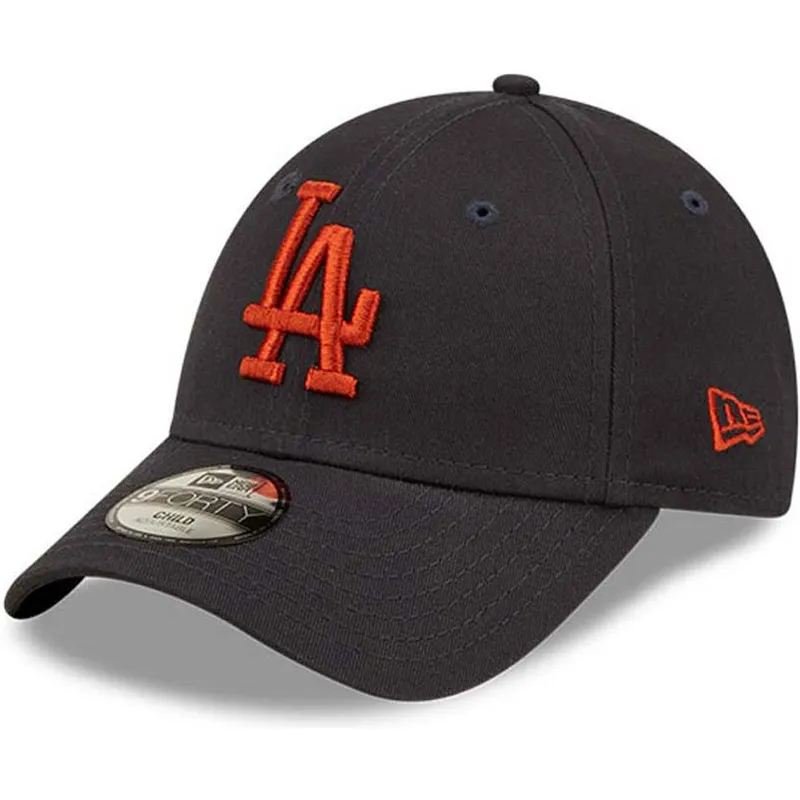 cepice-zaoblena-namornicka-modra-nastavitelny-pasek-pro-deti-marron-9forty-league-essential-los-angeles-dodgers-mlb-new-era