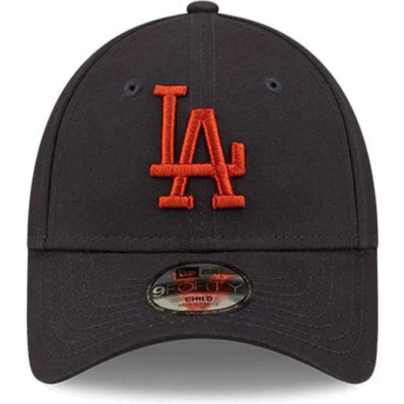 cepice-zaoblena-namornicka-modra-nastavitelny-pasek-pro-deti-marron-9forty-league-essential-los-angeles-dodgers-mlb-new-era