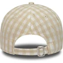 beige-verstellbare-damenkappe-9forty-gingham-new-york-yankees-mlb-von-new-era