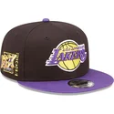 schwarze-und-violette-snapback-flachkappe-9fifty-team-patch-der-los-angeles-lakers-nba-von-new-era