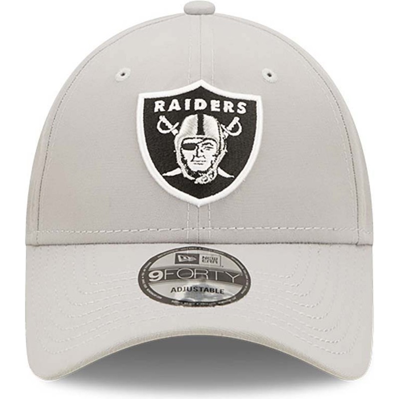 new-era-curved-brim-9forty-repreve-las-vegas-raiders-nfl-grey-adjustable-cap