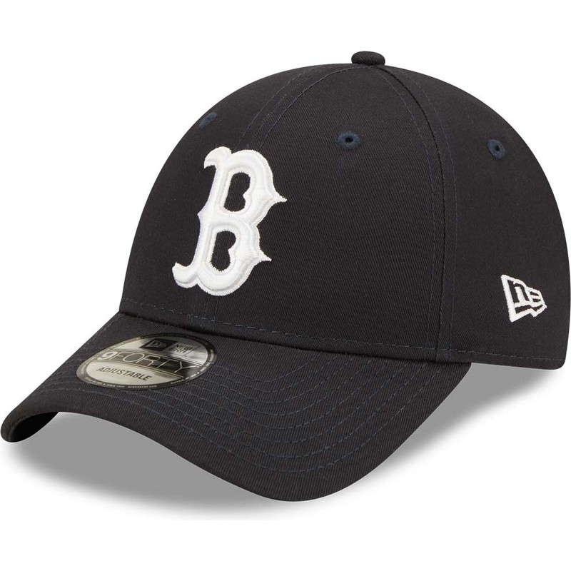new-era-curved-brim-white-logo-9forty-league-essential-boston-red-sox-mlb-navy-blue-adjustable-cap