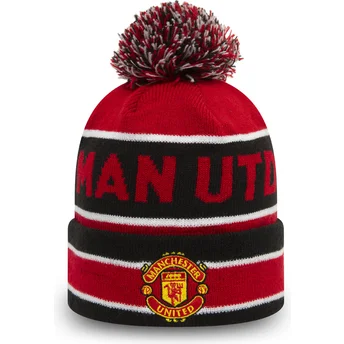 Čepice pompón červená Cuff Jake Manchester United Football Club Premier League New Era