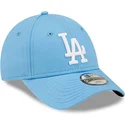 verstellbare-blaue-kinder-cap-mit-gebogenem-schirm-9forty-league-essential-der-los-angeles-dodgers-mlb-von-new-era