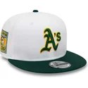 weiss-grune-snapback-kappe-rickey-henderson-9fifty-crown-patches-der-oakland-athletics-mlb-von-new-era