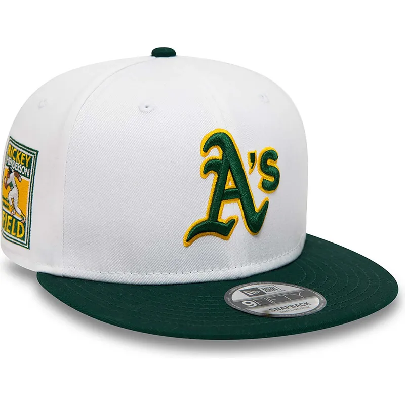 cepice-rovna-bila-snapback-rickey-henderson-9fifty-crown-patches-oakland-athletics-mlb-new-era