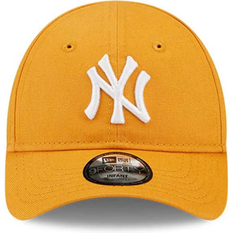 cepice-zaoblena-oranzova-nastavitelny-pro-deti-9forty-league-essential-new-york-yankees-mlb-new-era
