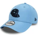 new-era-9forty-verstellbare-kappe-mit-gebogenem-schirm-und-historischem-logo-in-blau
