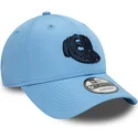 new-era-9forty-verstellbare-kappe-mit-gebogenem-schirm-und-historischem-logo-in-blau
