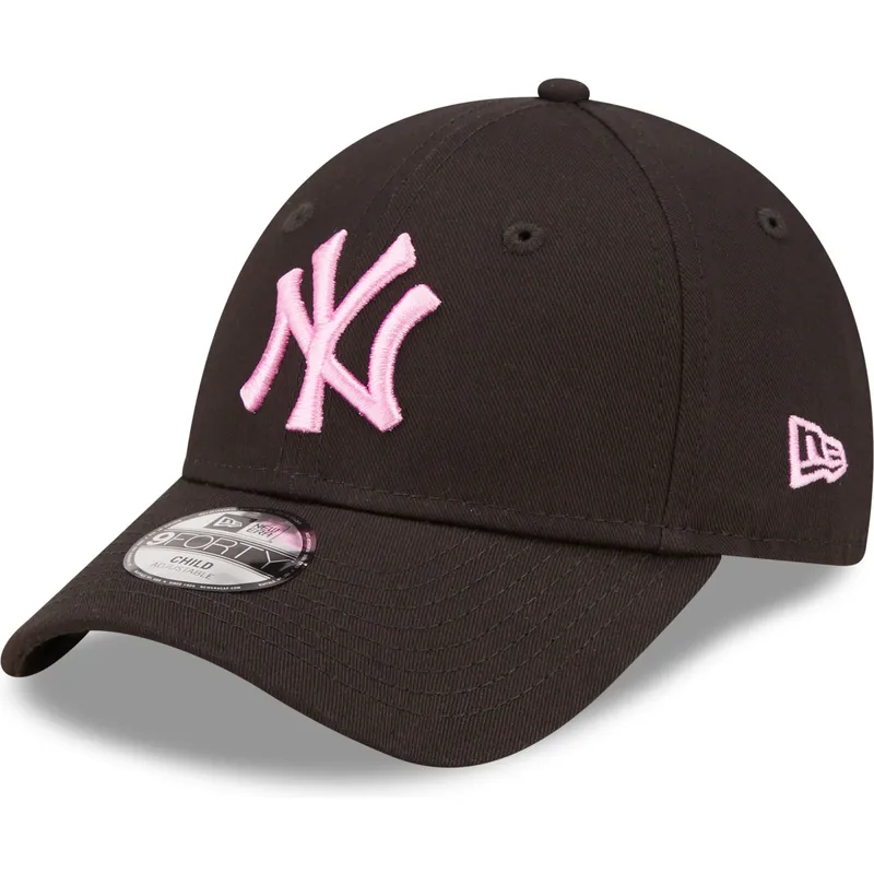 cepice-zaoblena-cerna-nastavitelny-pro-deti-rosa-9forty-league-essential-new-york-yankees-mlb-new-era