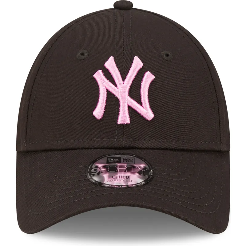 cepice-zaoblena-cerna-nastavitelny-pro-deti-rosa-9forty-league-essential-new-york-yankees-mlb-new-era