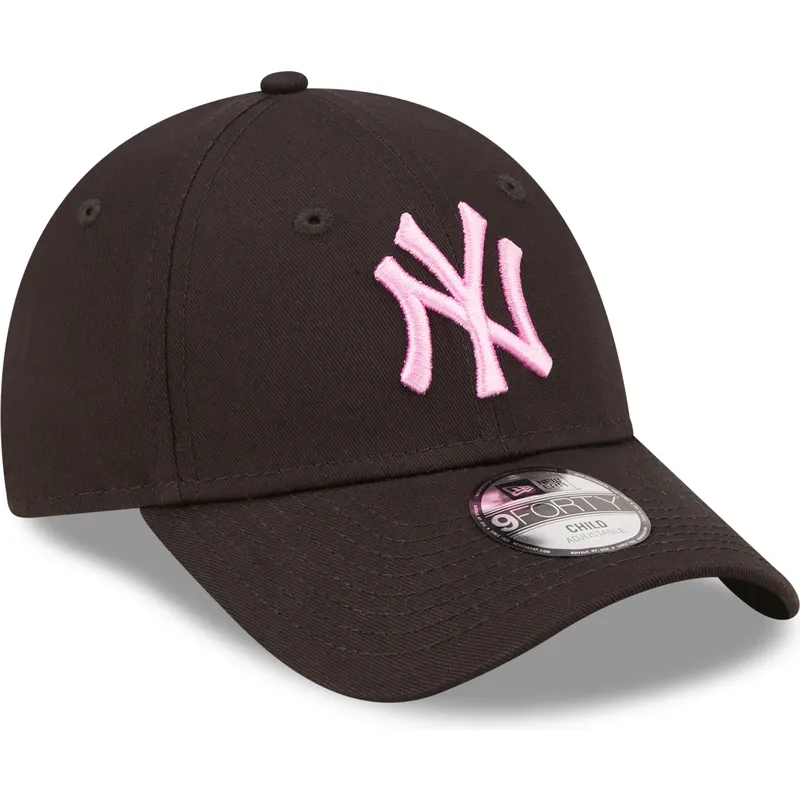 cepice-zaoblena-cerna-nastavitelny-pro-deti-rosa-9forty-league-essential-new-york-yankees-mlb-new-era