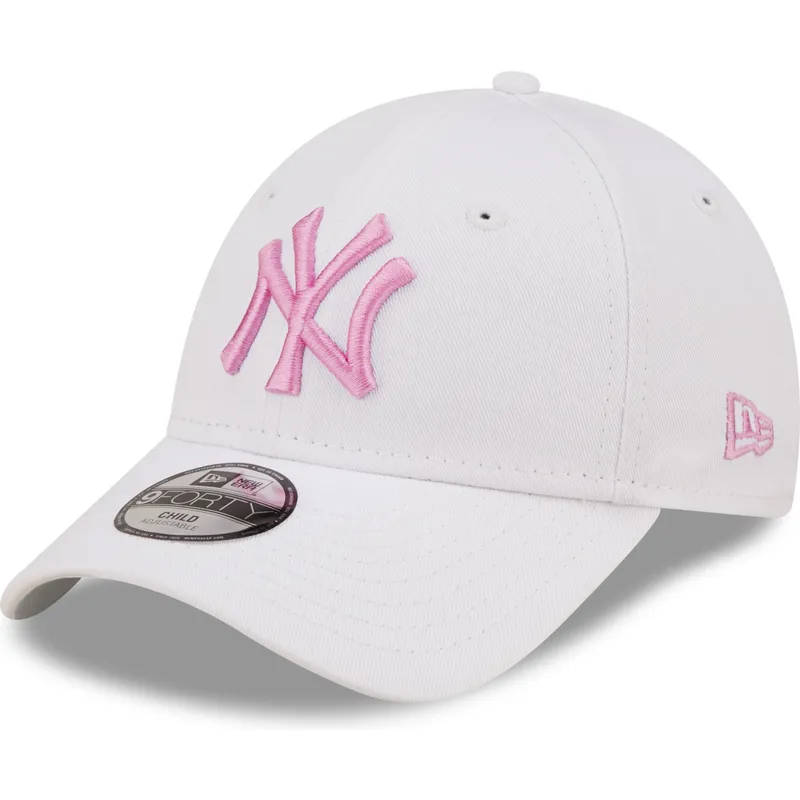 cepice-zaoblena-bila-nastavitelny-pro-deti-rosa-9forty-league-essential-new-york-yankees-mlb-new-era