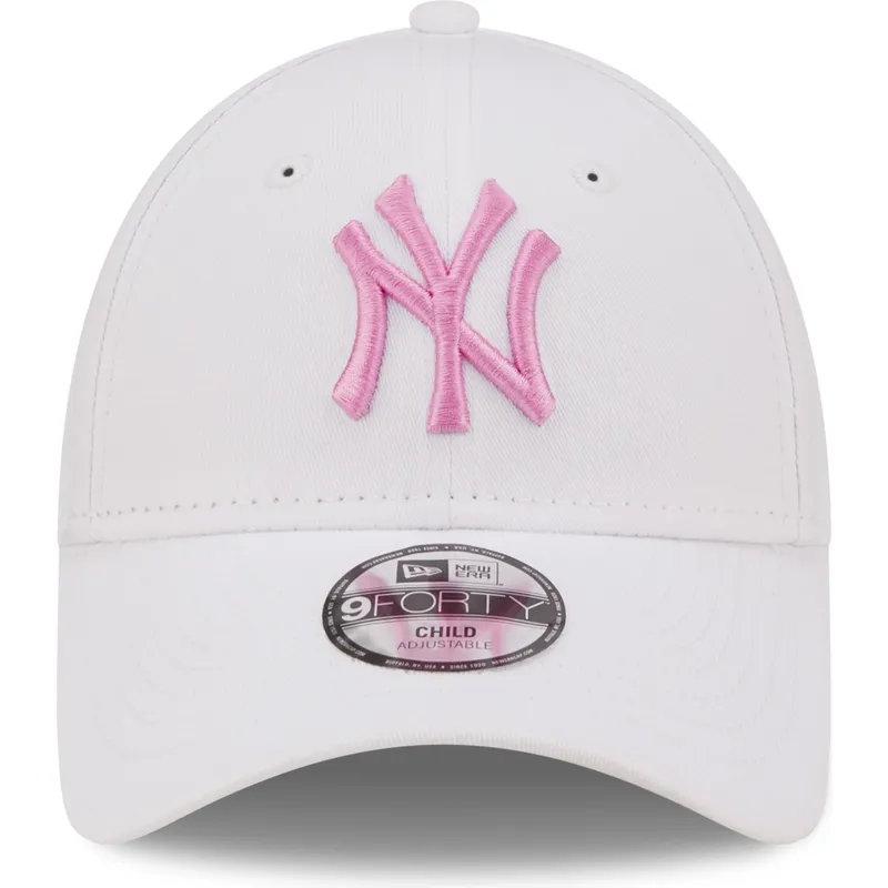 cepice-zaoblena-bila-nastavitelny-pro-deti-rosa-9forty-league-essential-new-york-yankees-mlb-new-era