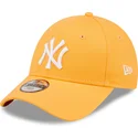 verstellbare-orangefarbene-kinderkappe-9forty-league-essential-der-new-york-yankees-mlb-von-new-era