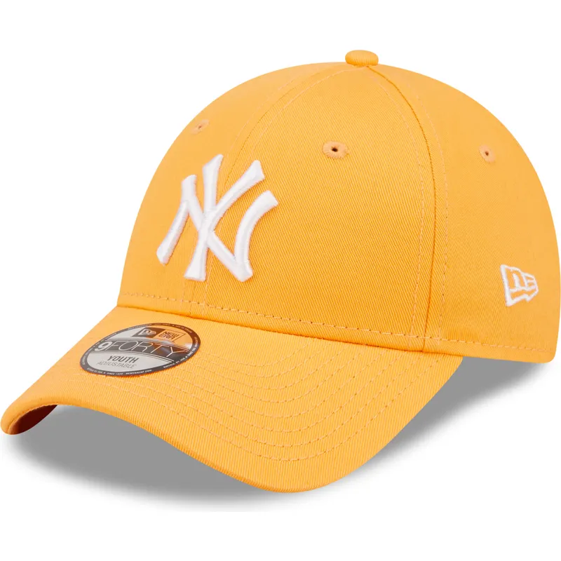 cepice-zaoblena-oranzova-nastavitelny-pro-deti-9forty-league-essential-new-york-yankees-mlb-new-era