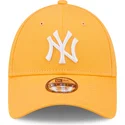 verstellbare-orangefarbene-kinderkappe-9forty-league-essential-der-new-york-yankees-mlb-von-new-era