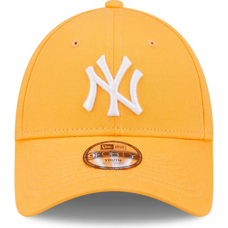 cepice-zaoblena-oranzova-nastavitelny-pro-deti-9forty-league-essential-new-york-yankees-mlb-new-era