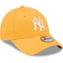 verstellbare-orangefarbene-kinderkappe-9forty-league-essential-der-new-york-yankees-mlb-von-new-era