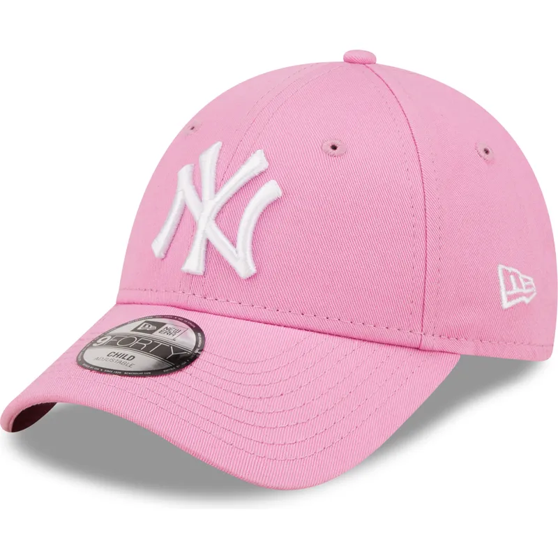 cepice-zaoblena-ruzova-nastavitelny-pro-deti-9forty-league-essential-new-york-yankees-mlb-new-era