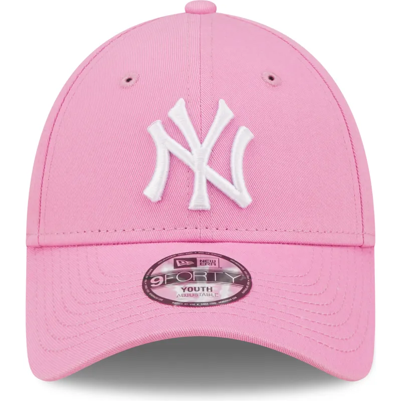 cepice-zaoblena-ruzova-nastavitelny-pro-deti-9forty-league-essential-new-york-yankees-mlb-new-era