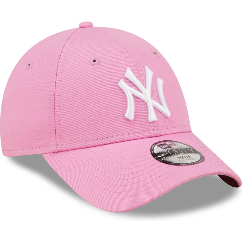 cepice-zaoblena-ruzova-nastavitelny-pro-deti-9forty-league-essential-new-york-yankees-mlb-new-era
