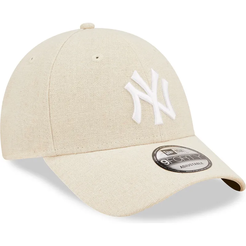 cepice-zaoblena-bezova-nastavitelny-9forty-linen-new-york-yankees-mlb-new-era