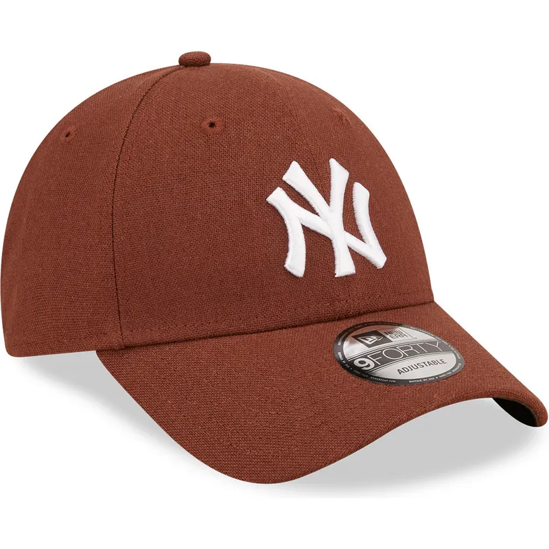 cepice-zaoblena-hneda-nastavitelny-9forty-linen-new-york-yankees-mlb-new-era