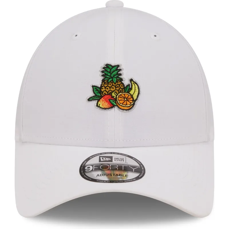 weisse-verstellbare-curved-cap-juice-tropical-fruits-9forty-food-icon-von-new-era