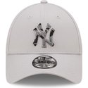 new-era-curved-brim-9forty-seasonal-infill-new-york-yankees-mlb-grey-adjustable-cap
