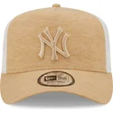 verstellbare-braune-trucker-kappe-mit-braunem-logo-a-frame-jersey-essential-der-new-york-yankees-mlb-von-new-era