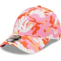 new-era-new-york-yankees-mlb-9forty-all-over-print-seasonal-verstellbare-rosa-kappe-mit-gebogenem-schirm