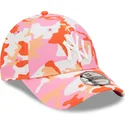new-era-new-york-yankees-mlb-9forty-all-over-print-seasonal-verstellbare-rosa-kappe-mit-gebogenem-schirm
