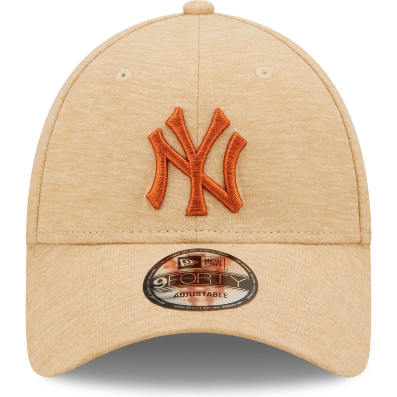 new-era-curved-brim-brown-logo-9forty-jersey-essential-new-york-yankees-mlb-brown-adjustable-cap