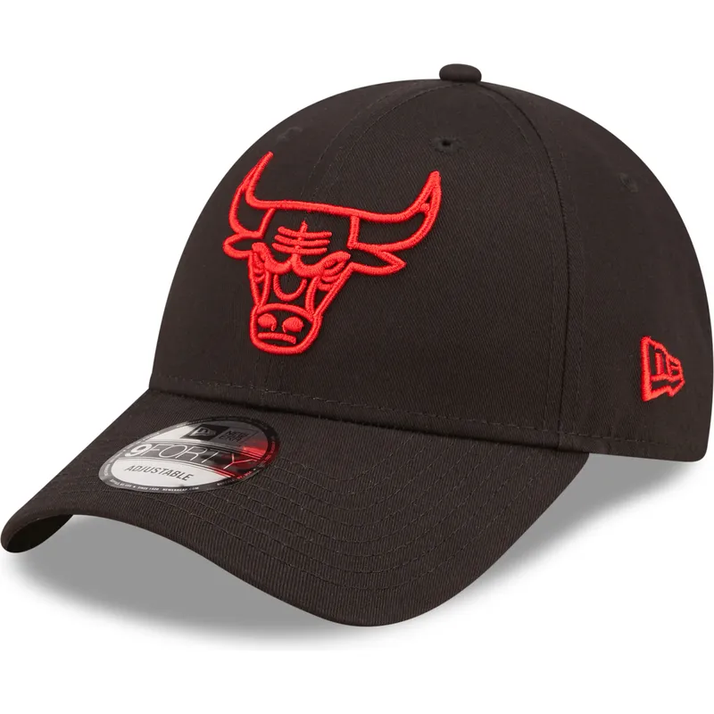cepice-zaoblena-cerna-nastavitelny-9forty-neon-outline-chicago-bulls-nba-new-era