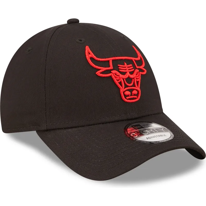 cepice-zaoblena-cerna-nastavitelny-9forty-neon-outline-chicago-bulls-nba-new-era