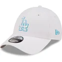 los-angeles-dodgers-mlb-9forty-neon-outline-weisse-verstellbare-kappe-mit-blauem-logo-von-new-era