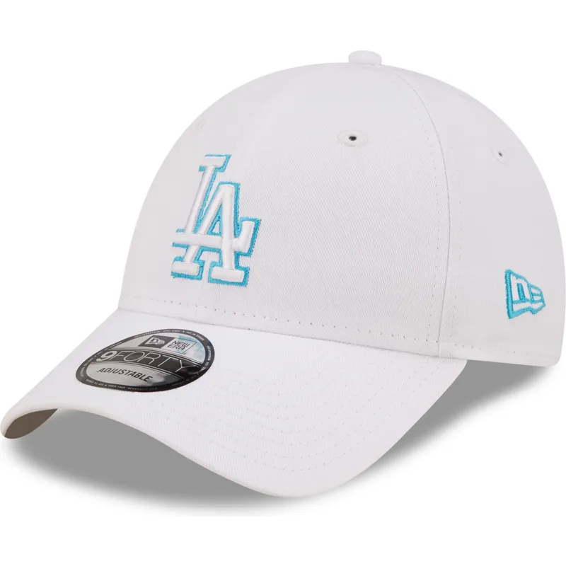 cepice-zaoblena-bila-nastavitelny-9forty-neon-outline-los-angeles-dodgers-mlb-new-era