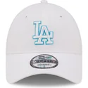 los-angeles-dodgers-mlb-9forty-neon-outline-weisse-verstellbare-kappe-mit-blauem-logo-von-new-era