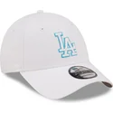 los-angeles-dodgers-mlb-9forty-neon-outline-weisse-verstellbare-kappe-mit-blauem-logo-von-new-era